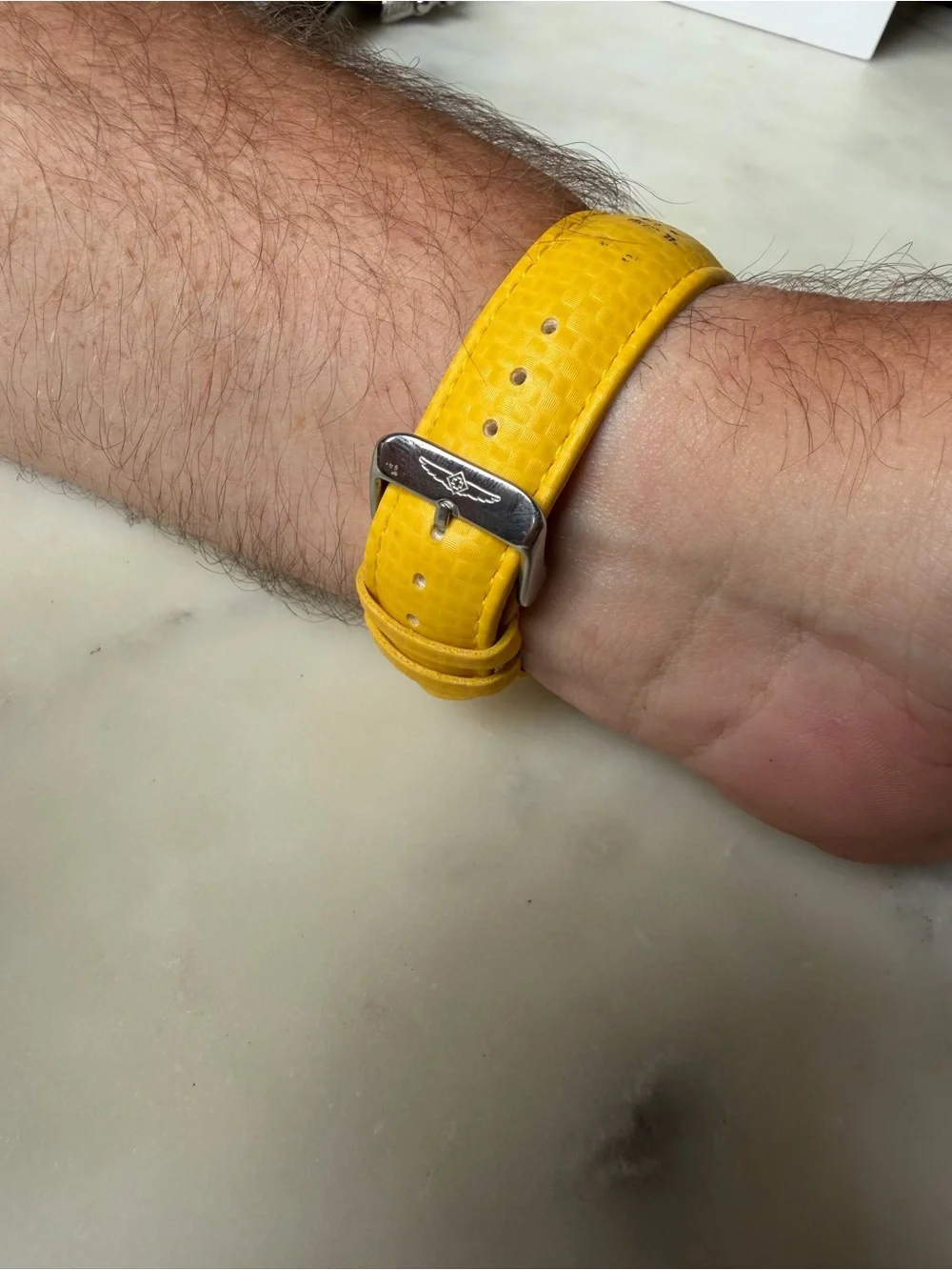Invicta Yellow and Silver Chronograph Watch